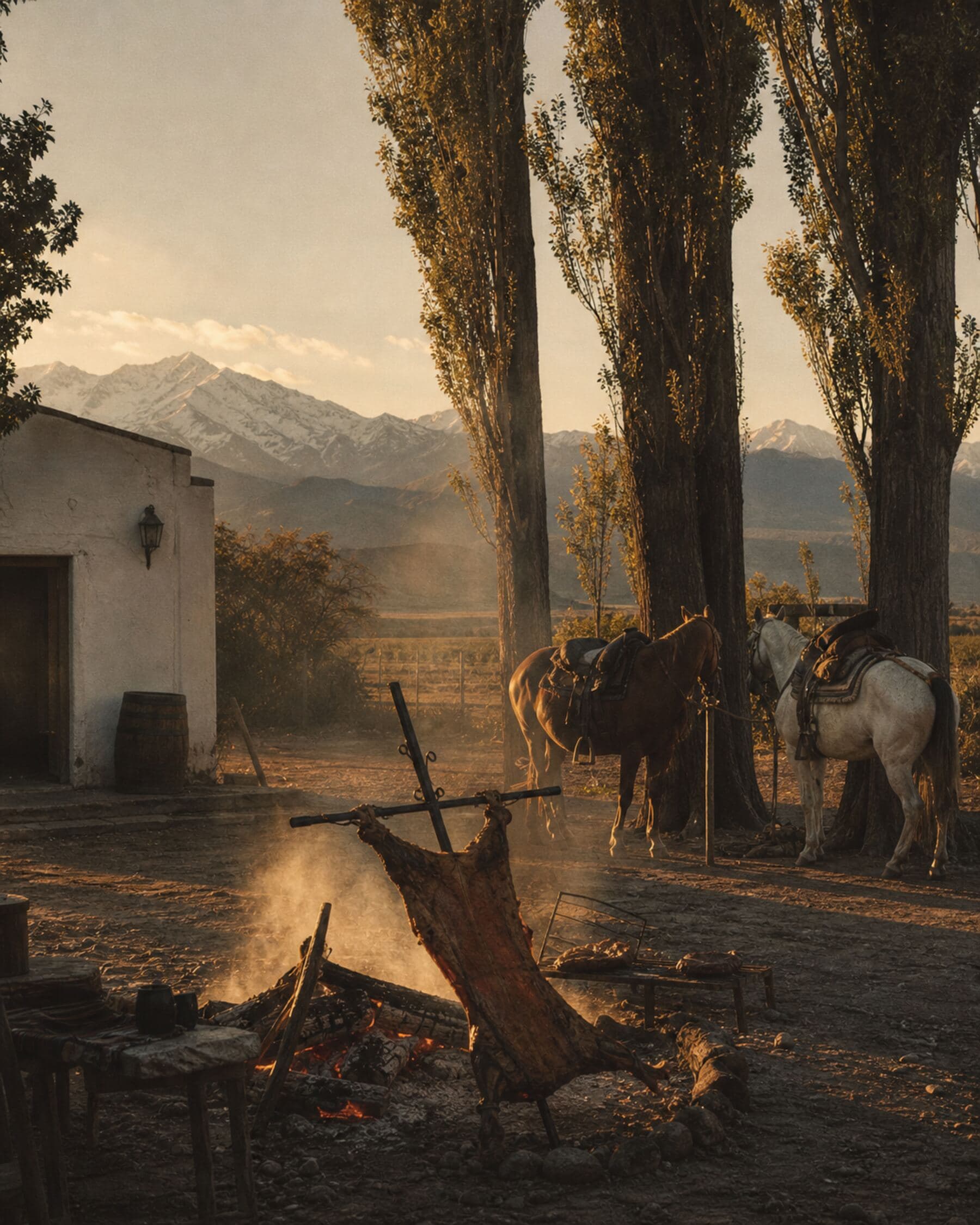 Asado andino en estancia