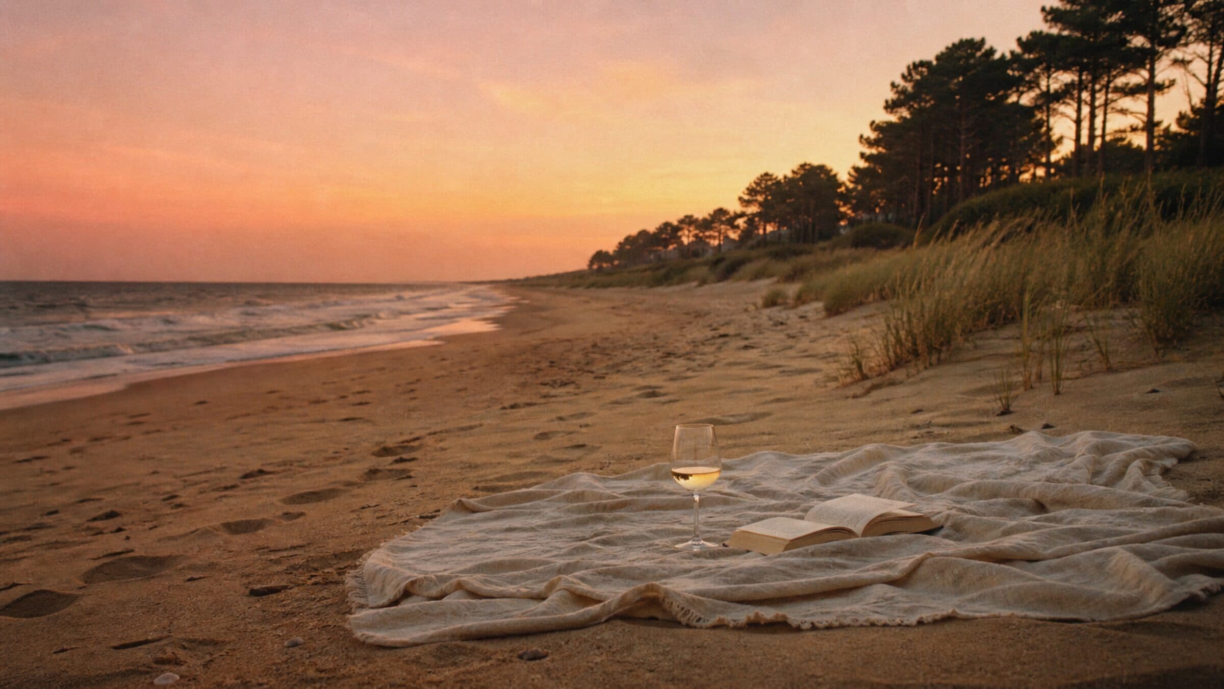Atardecer en playa privada